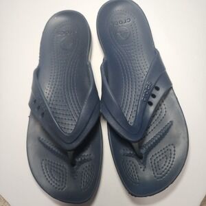 Crocs Navy Blue‎ Flip Flops Sandals Women's Size 11 Casual Comfort Shoes